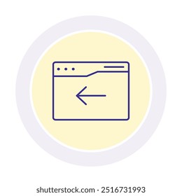 Ícone de círculo com seta para a esquerda , vetor, pixel perfect, arquivo ilustrador