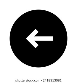 Left Arrow Circular Black Icon