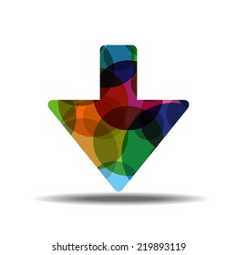 Left Arrow Colorful Vector Icon Design