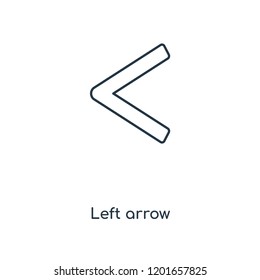 Left arrow concept line icon. Linear Left arrow concept outline symbol design. This simple element illustration can be used for web and mobile UI/UX.