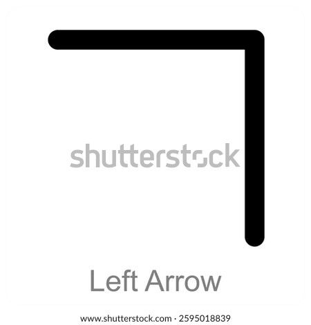 Left Arrow and direction icon concept