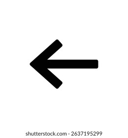 left arrow. Direction icon outline vector illustration.