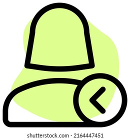 left Arrow direction for navigation and indication