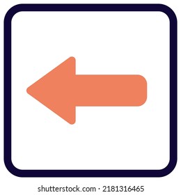 Left Arrow direction for the navigation of the traffic