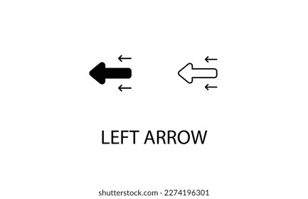 Left arrow double icon design stock illustration