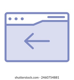 Left arrow Fill inside vector icon which can easily modify or edit 