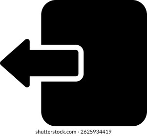 left arrow glyph icon illustration vector