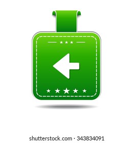 Left Arrow Green Vector Icon Design