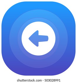Left Arrow Head Purple - blue circular UI/UX App Icon / Logo Design