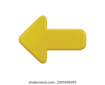 ilustración vectorial de representación 3d del icono de flecha izquierda
