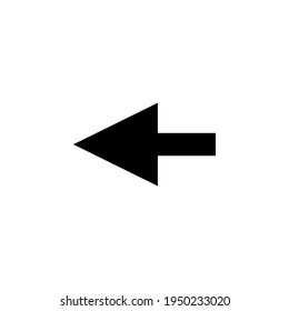 Left arrow icon design on white background