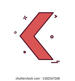 Left arrow icon design vector