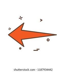 Left arrow icon design vector
