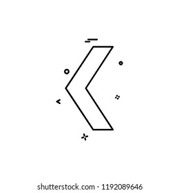 Left arrow icon design vector