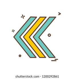 Left arrow icon design vector