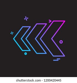 Left arrow icon design vector