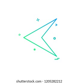 Left arrow icon design vector