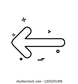 Left arrow icon design vector