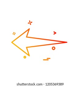 Left arrow icon design vector