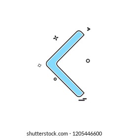 Left arrow icon design vector