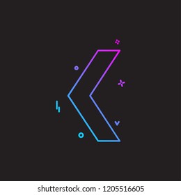 Left arrow icon design vector