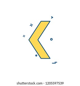 Left arrow icon design vector