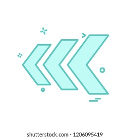 Left arrow icon design vector