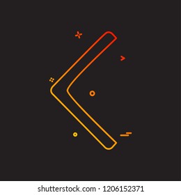 Left arrow icon design vector