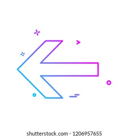 Left arrow icon design vector