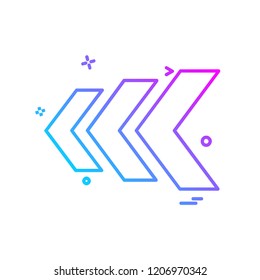 Left arrow icon design vector