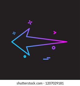 Left arrow icon design vector