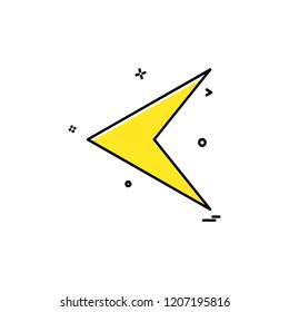 Left arrow icon design vector