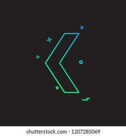 Left arrow icon design vector
