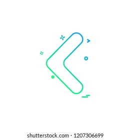 Left arrow icon design vector