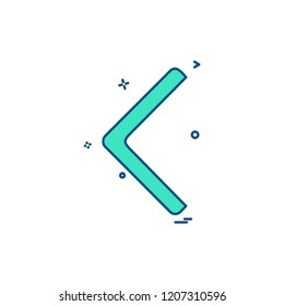 Left arrow icon design vector