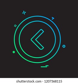 Left arrow icon design vector