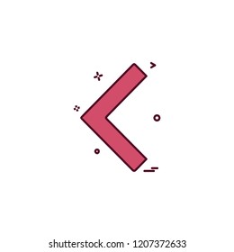 Left arrow icon design vector
