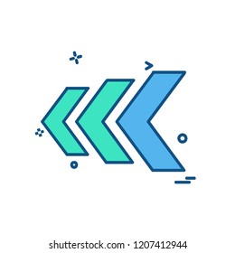 Left arrow icon design vector