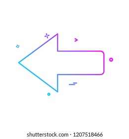Left arrow icon design vector