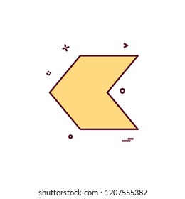 Left arrow icon design vector