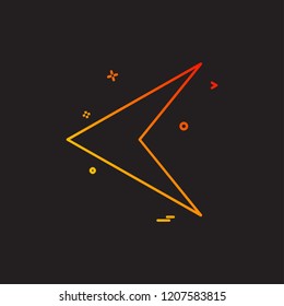 Left arrow icon design vector