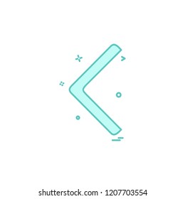 Left arrow icon design vector