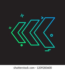 Left arrow icon design vector