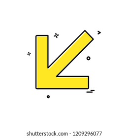Left arrow icon design vector