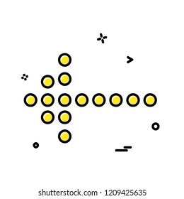 Left arrow icon design vector