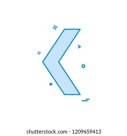 Left arrow icon design vector