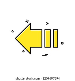 Left arrow icon design vector