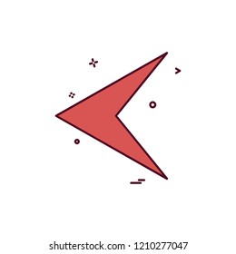 Left arrow icon design vector