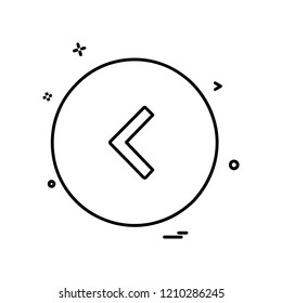 Left arrow icon design vector