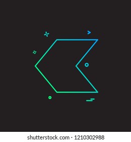 Left arrow icon design vector
